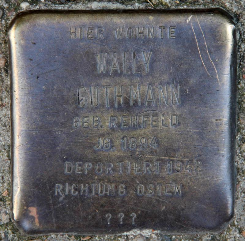 Stolperstein für Wally Guthmann