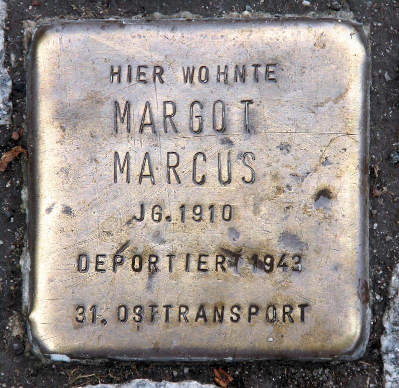 Stolperstein für Margot Marcus.