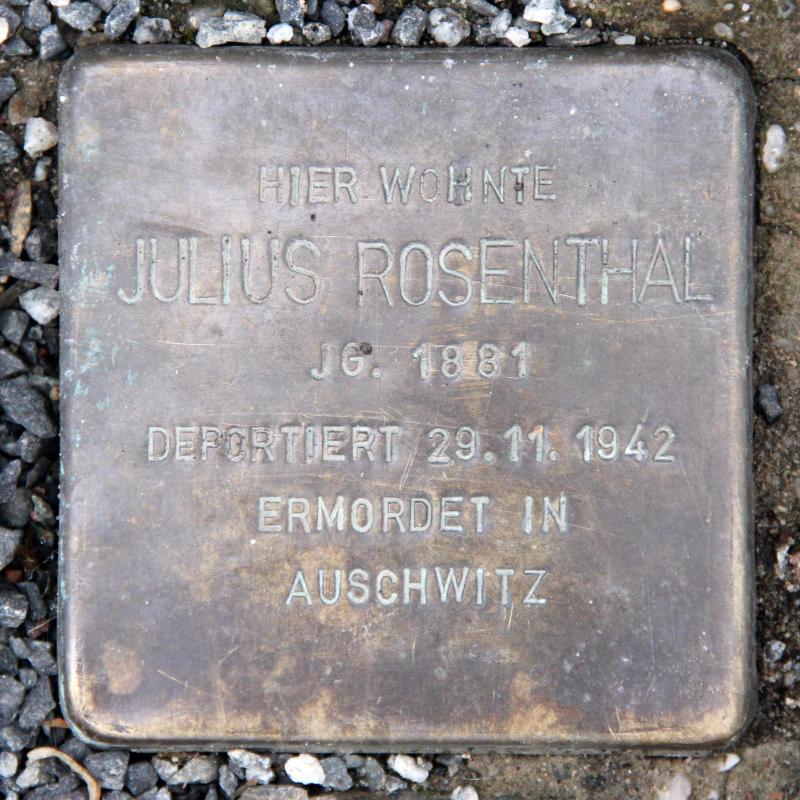 Stolperstein für Julius Rosenthal.