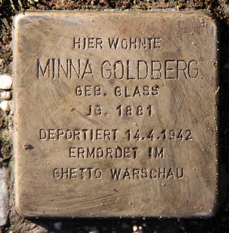 Stolperstein für Minna Goldberg.