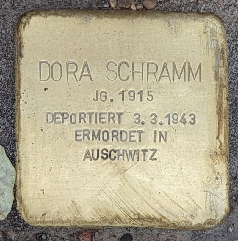 Stolperstein Dora Schramm, Foto: OTFW