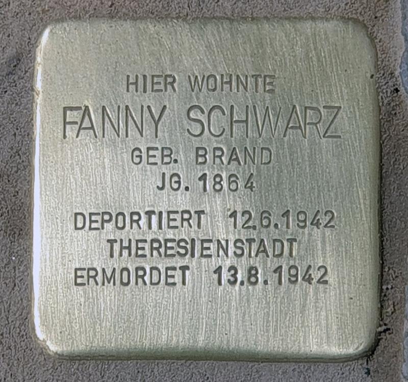 Stolperstein Fanny Schwarz © OTFW