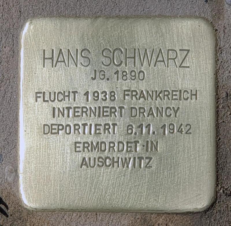 Stolperstein Hans Schwarz © OTFW