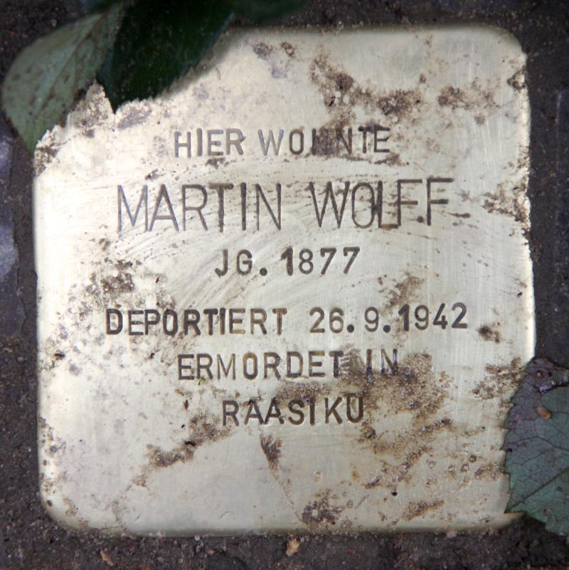 Stolperstein für Martin Wolff Foto: OTFW.