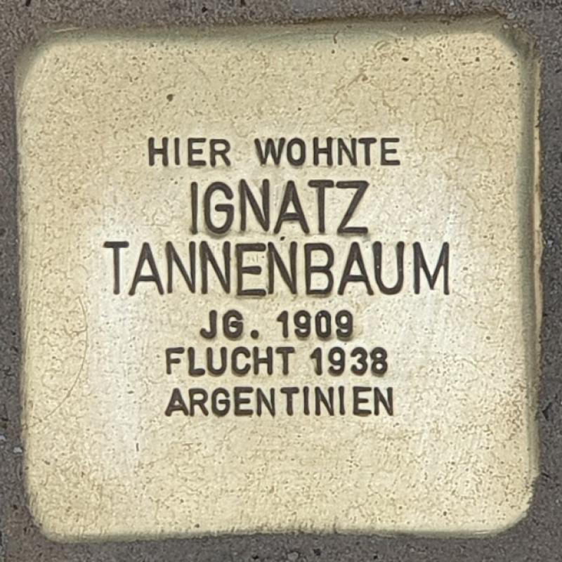 Stolperstein für Ignatz Tannenbaum © OTFW