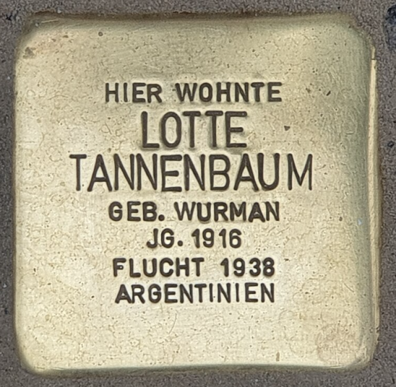 Stolperstein für Lotte Tannenbaum © OTFW