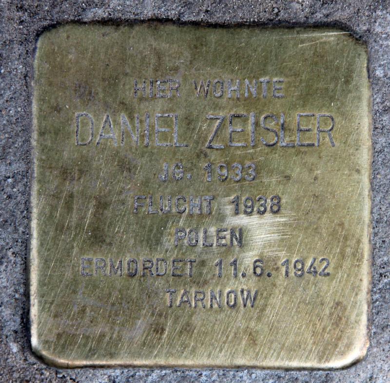 Stolperstein für Daniel Zeisler.