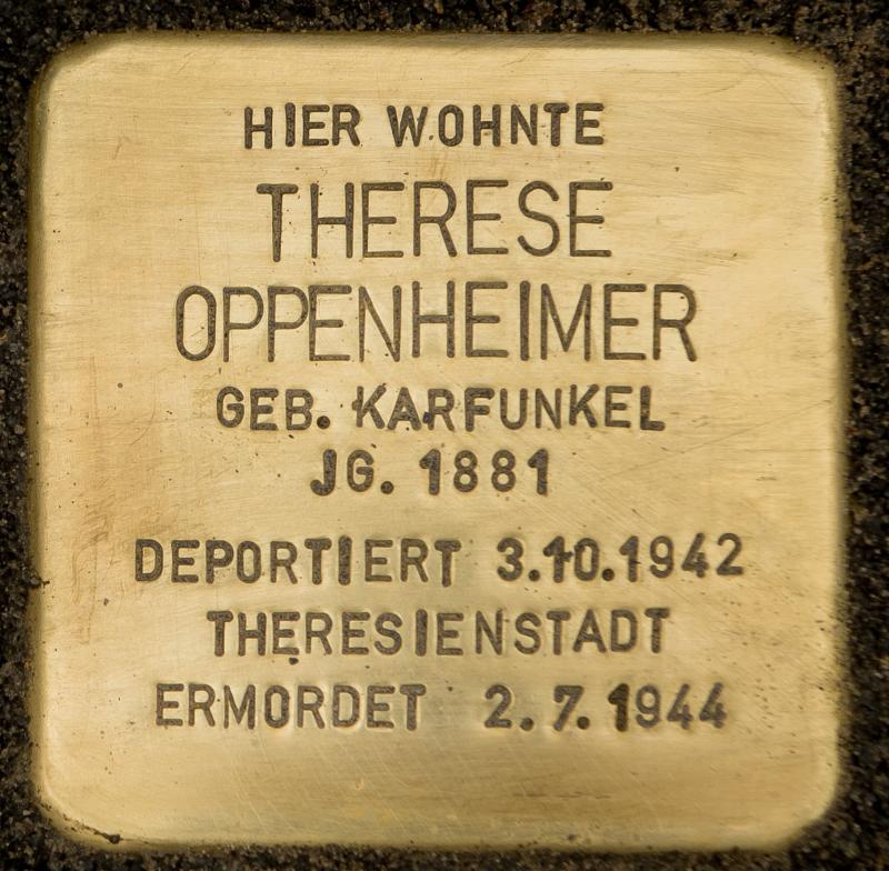 Stolperstein für Therese Oppenheimer