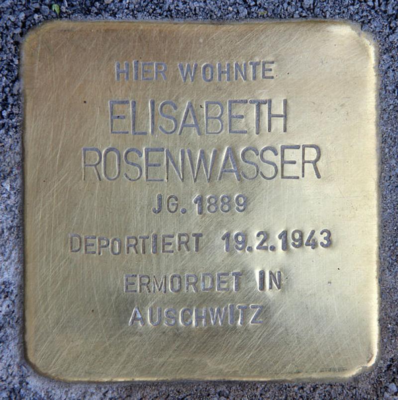 Stolperstein für Elisabeth Rosenwasser