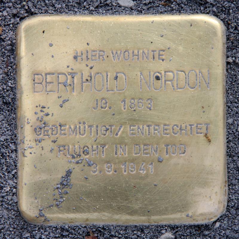 Stolperstein Berthold Nordon