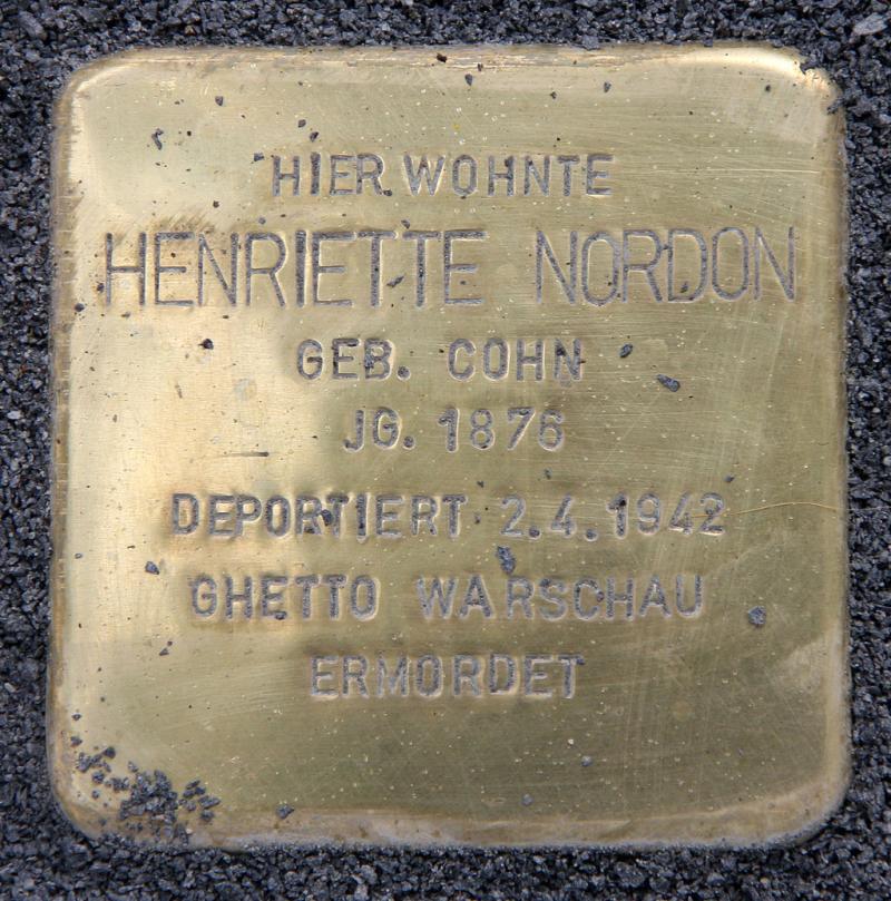 Stolperstein Henriette Nordon