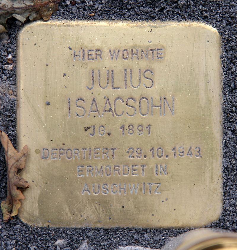 Stolperstein Julius Isaacsohn