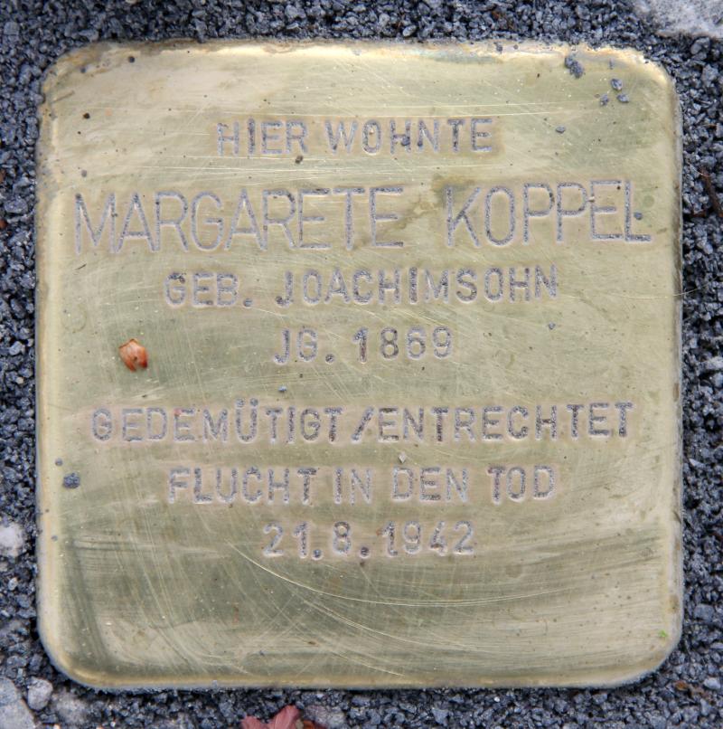 Stolperstein Margarete Koppel