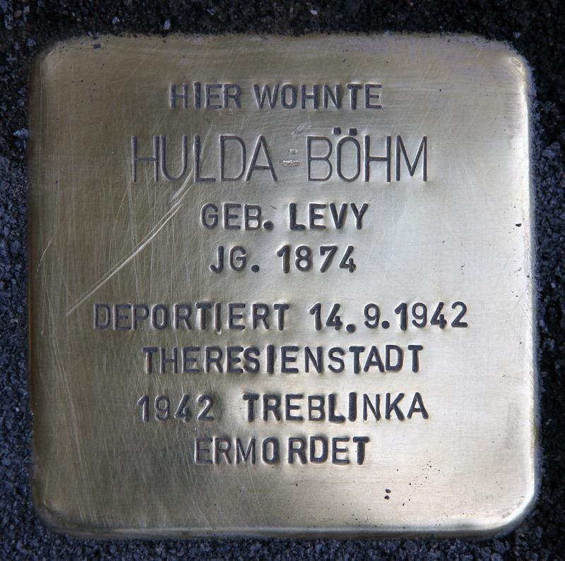 Stolperstein Hulda Böhm