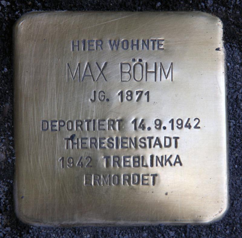 Stolperstein Max Böhm