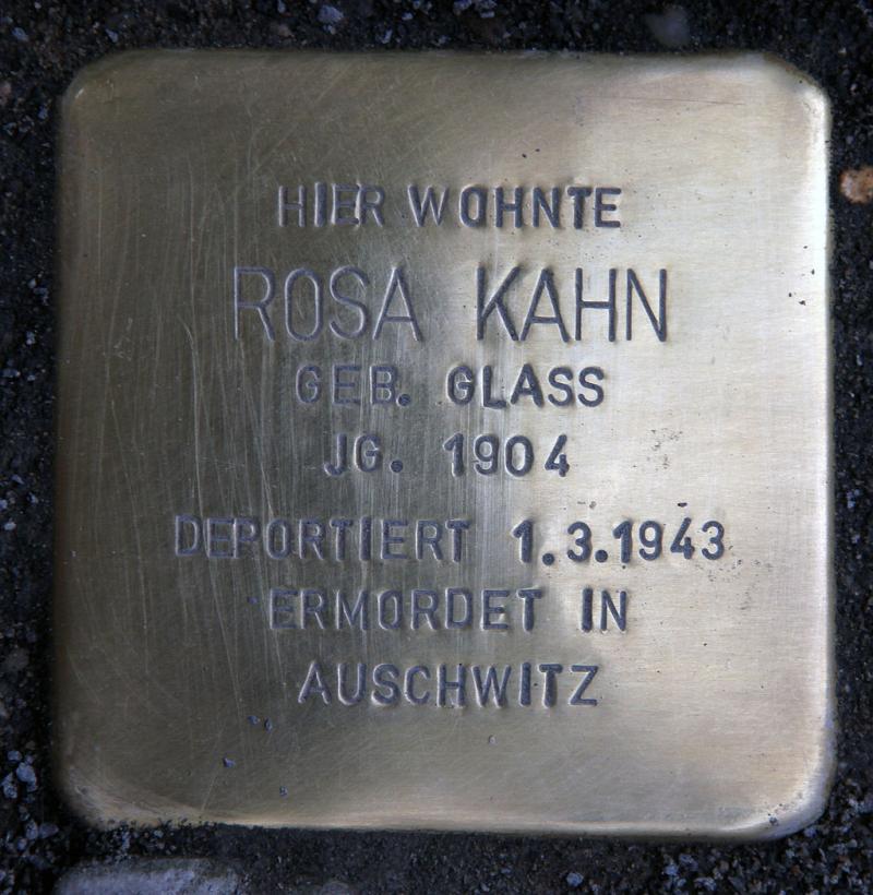 Stolperstein Rosa Kahn