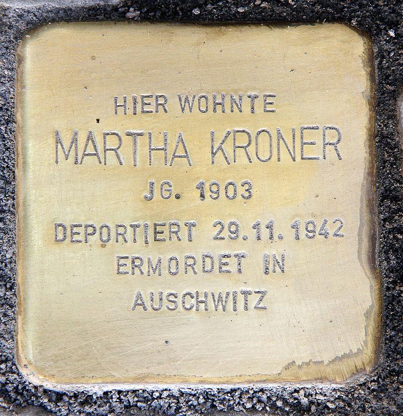 Stolperstein für Martha Kroner