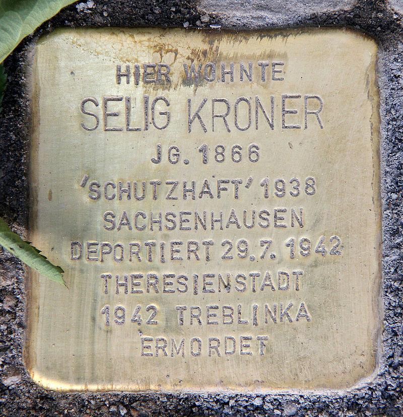 Stolperstein für Selig Kroner