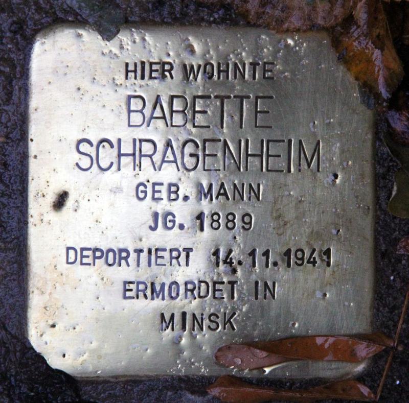 Stolpersteine für Babette Schragenheim