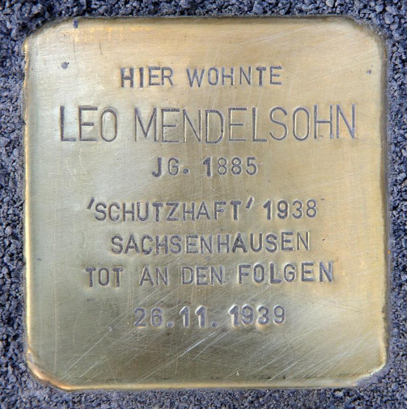 Stolperstein Leo Mendelsohn
