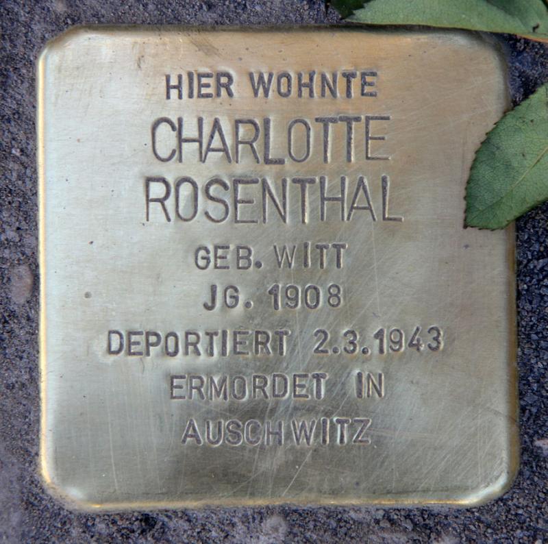 Stolperstein Charlotte Rosenthal