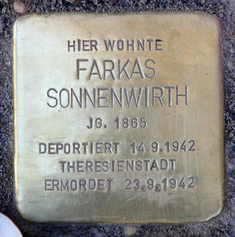 Stolperstein für Farkas Sonnenwirth