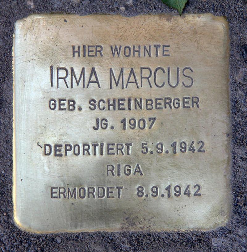 Stolperstein Irma Marcus