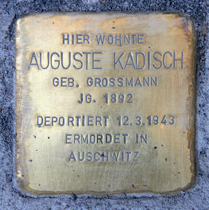 Stolperstein Auguste Kadisch