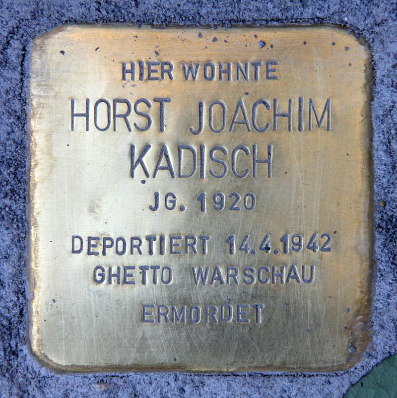 Stolperstein Horst Joachim Kadisch