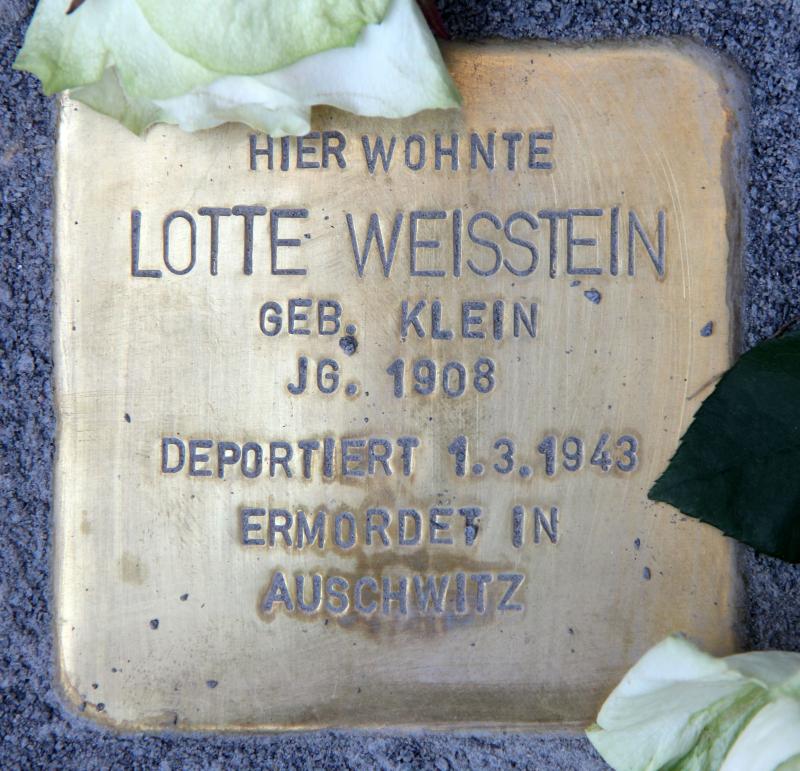 Stolperstein für Lotte Weisstein
