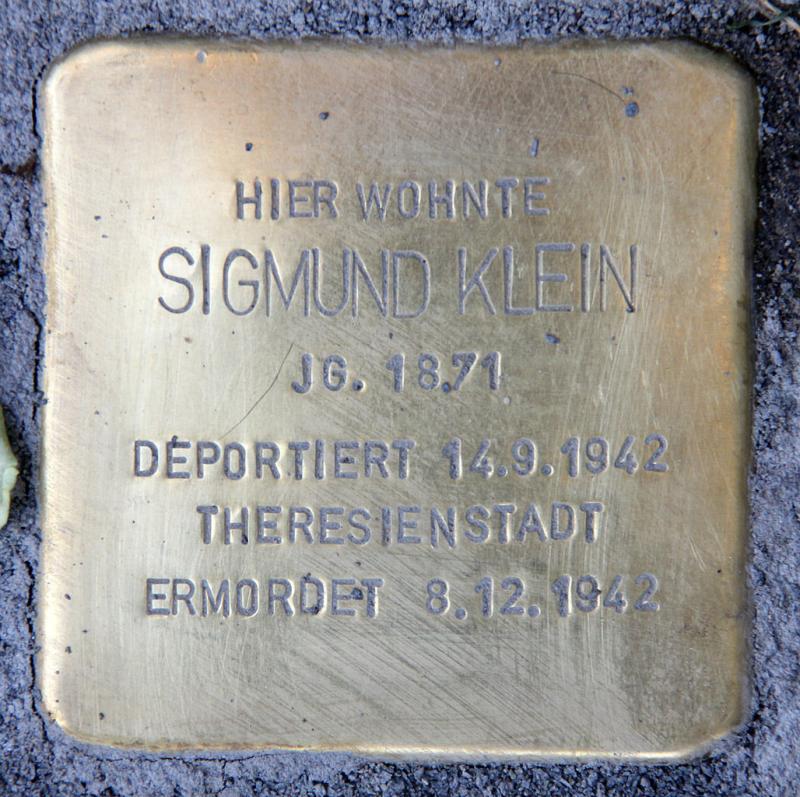 Stolperstein für Sigmund klein