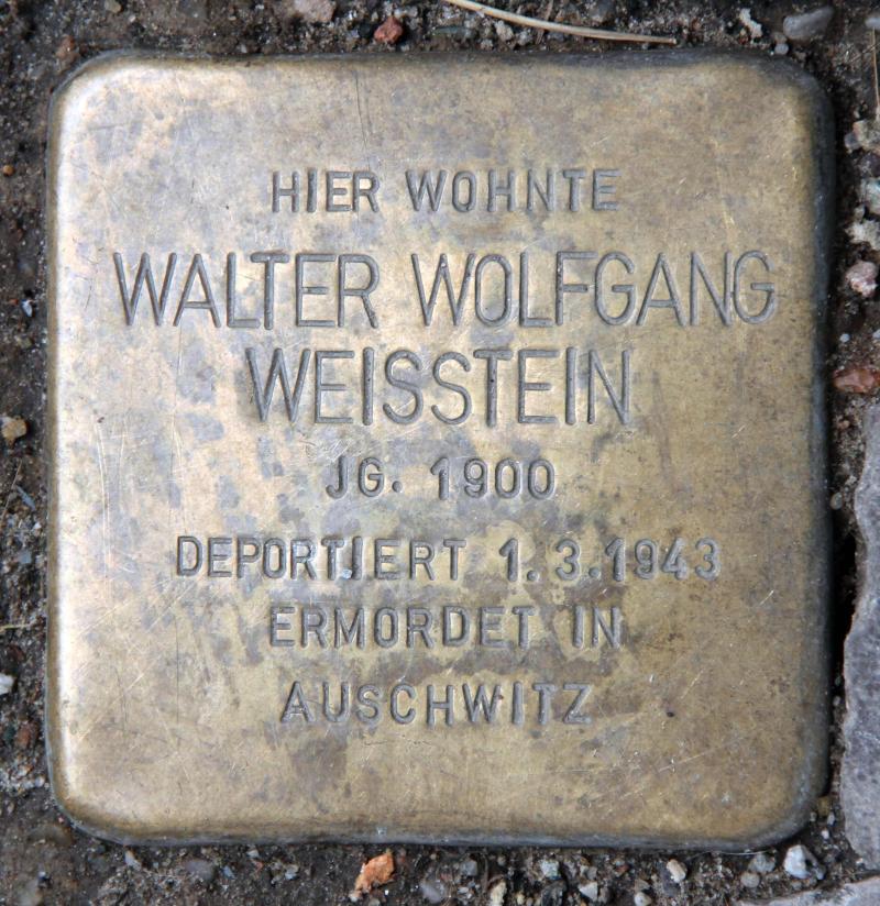 Stolperstein für Walter Wolfgang Weisstein.