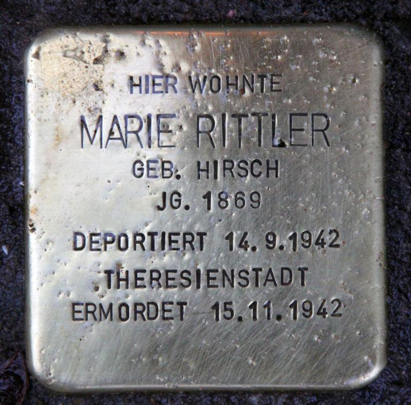 Stolperstein für Marie Rittler