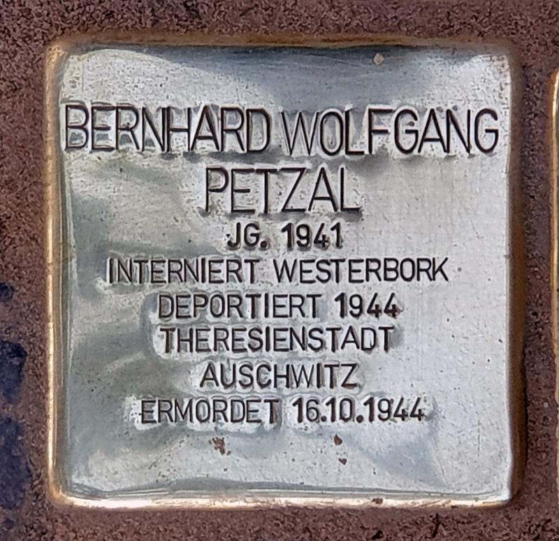 Stolperstein Bernhard Wolfgang Petzal, Foto: OTFW