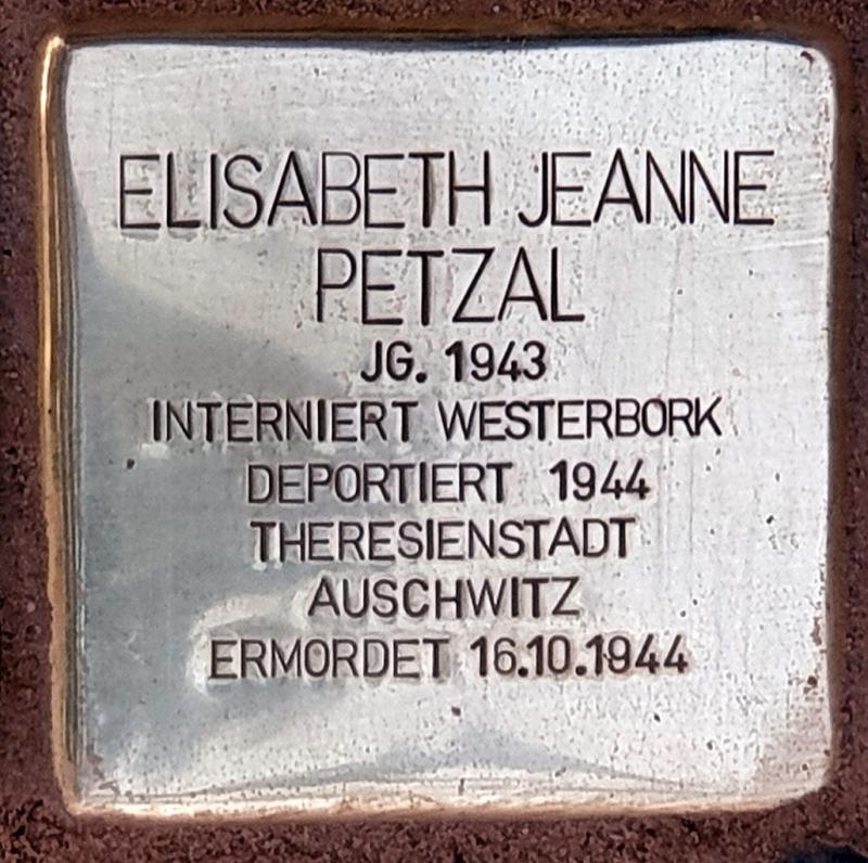 Stolperstein Elisabeth Jeanne Petzal, Foto: OTFW