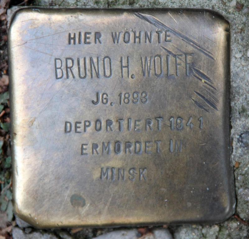 Stolperstein für Bruno Harry Wolff.
