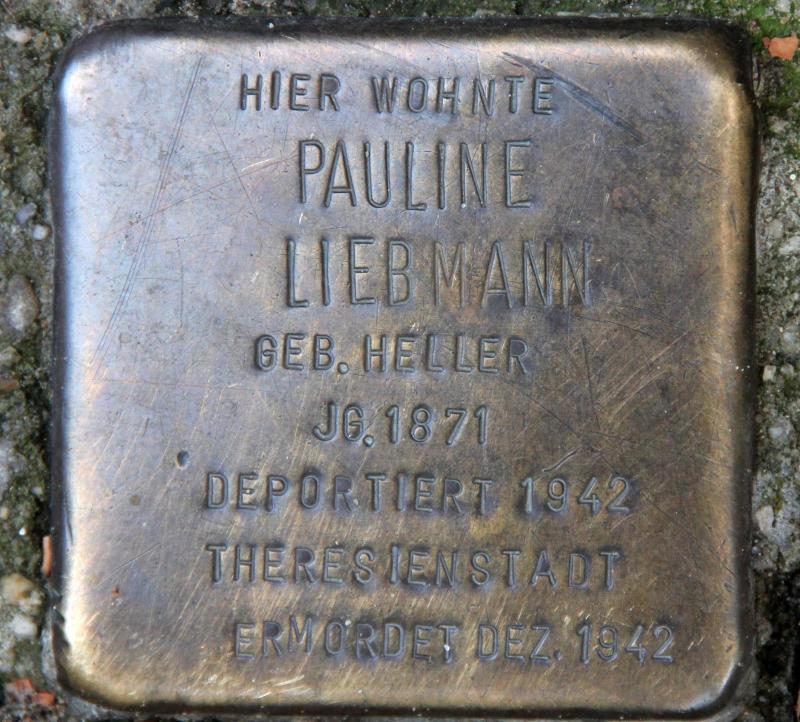 Stolperstein für Paulina Liebmann.