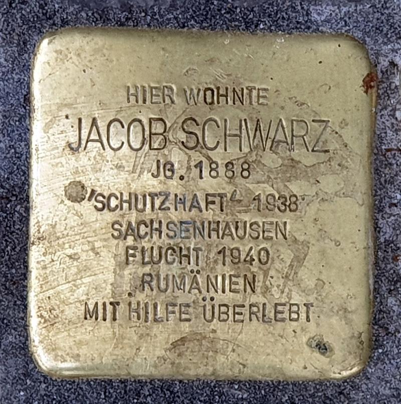 Stolperstein Jacob Schwarz, Foto: OTFW