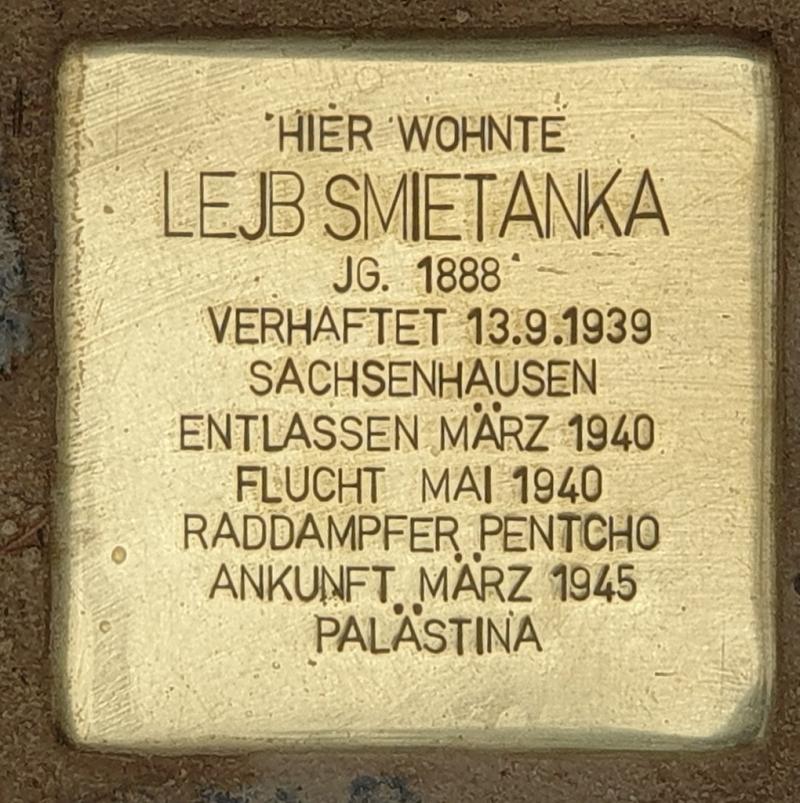 Stolperstein Lejb Smietanka, Foto: OTFW