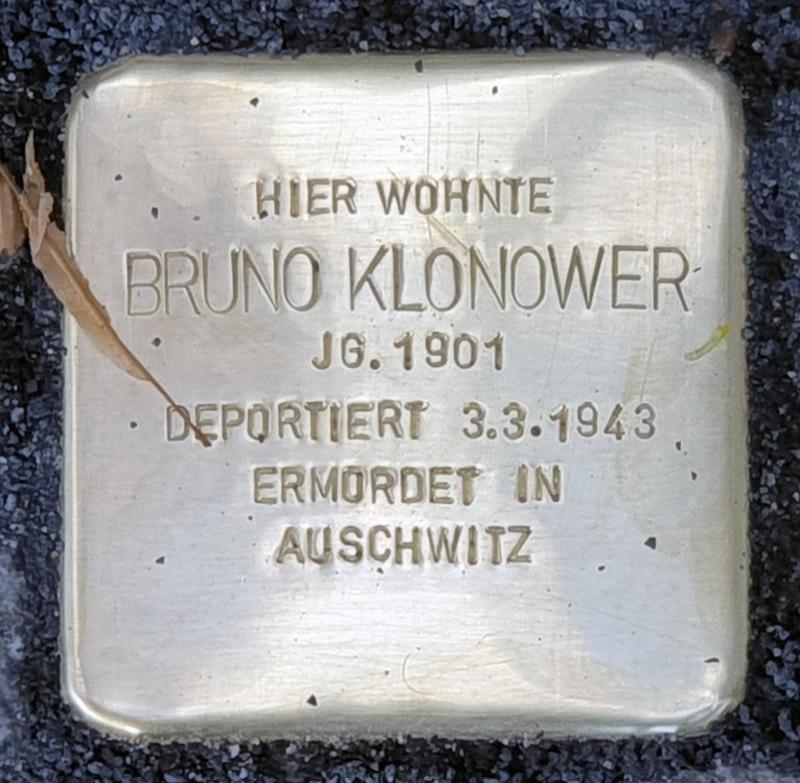 Stolperstein für Bruno Klonower © OTFW