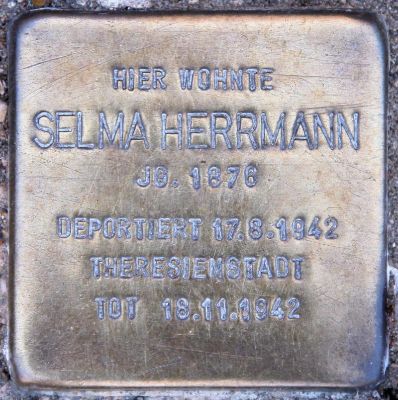 Stolperstein für Selma Herrmann.