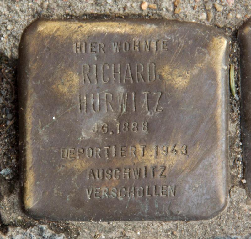 Stolperstein für Richard Hurwitz.