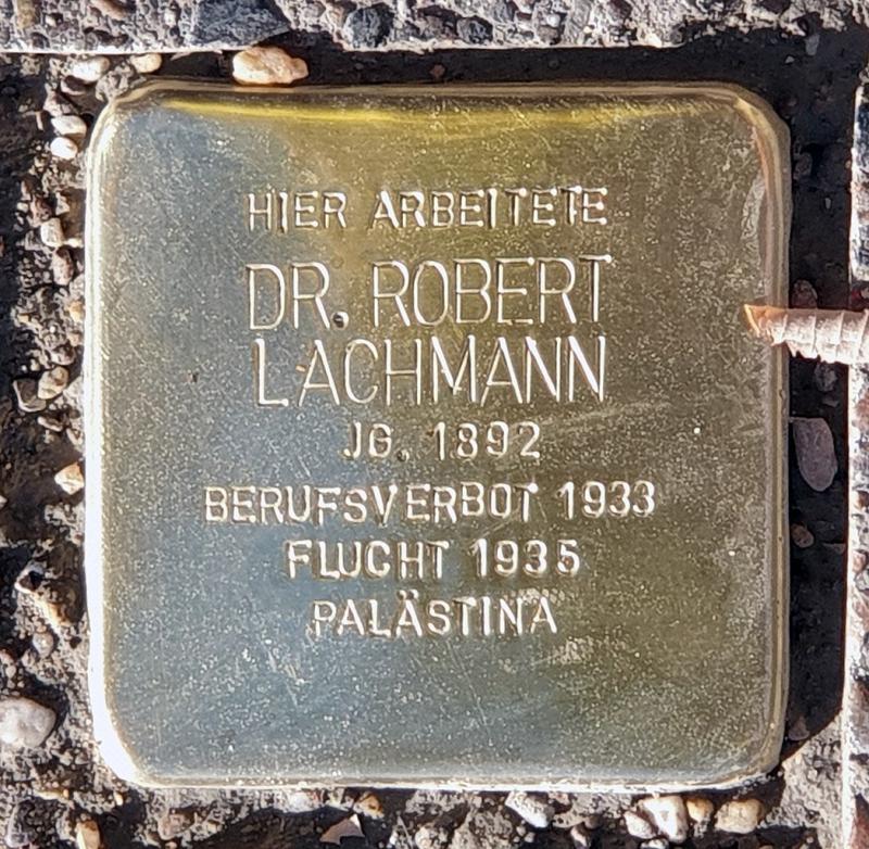 Stolperstein Dr. Robert Lachmann © OTFW