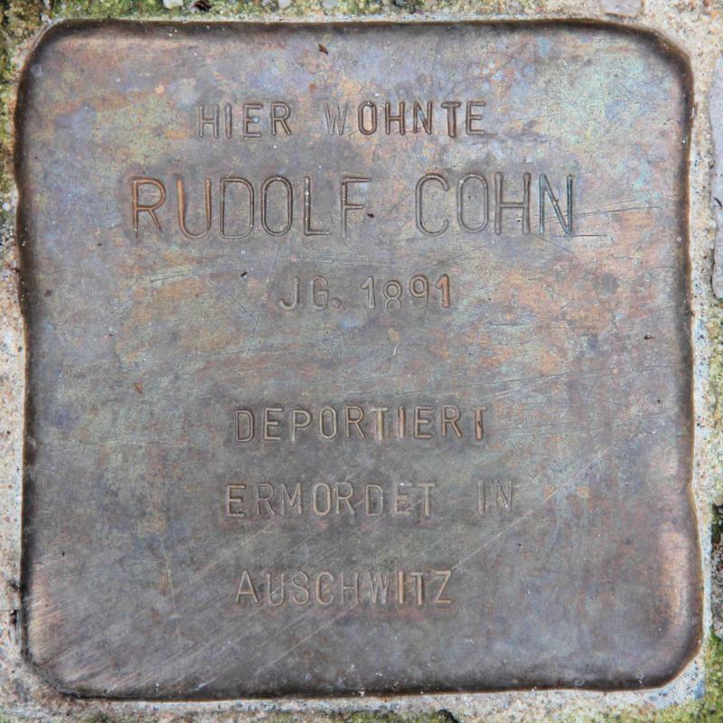 Stolperstein für Rudolf Erwin Cohn.