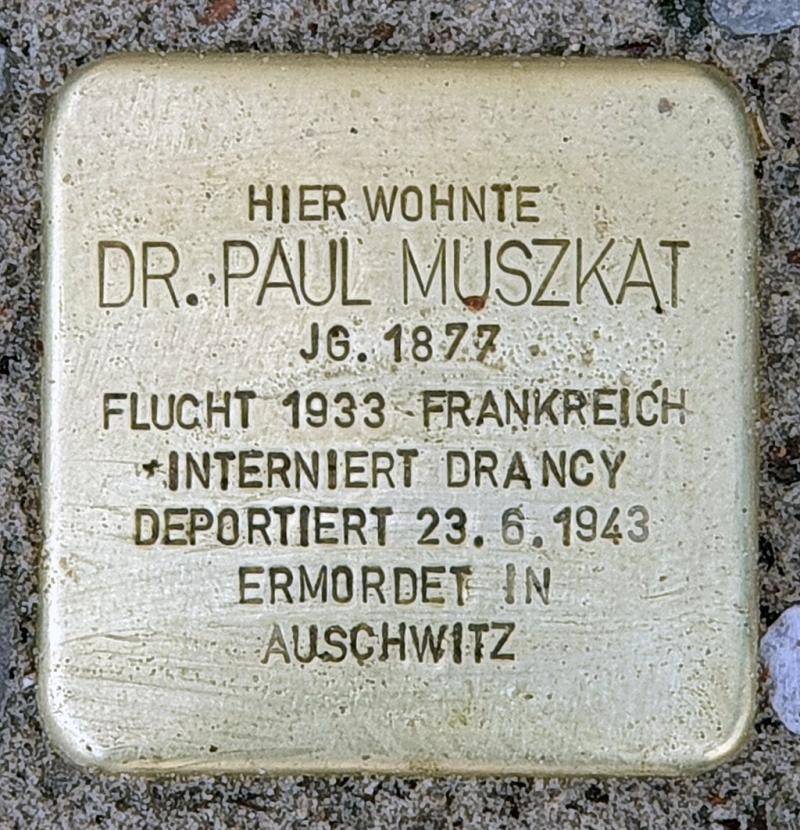 Stolperstein für Dr. Paul Muszkat © OTFW