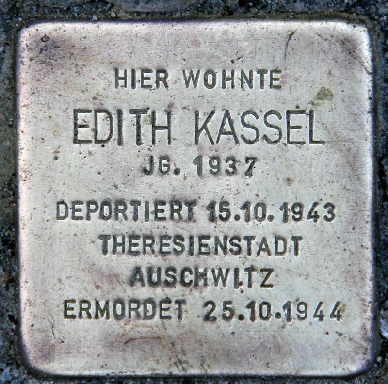 Stolperstein für Edith Kassel.