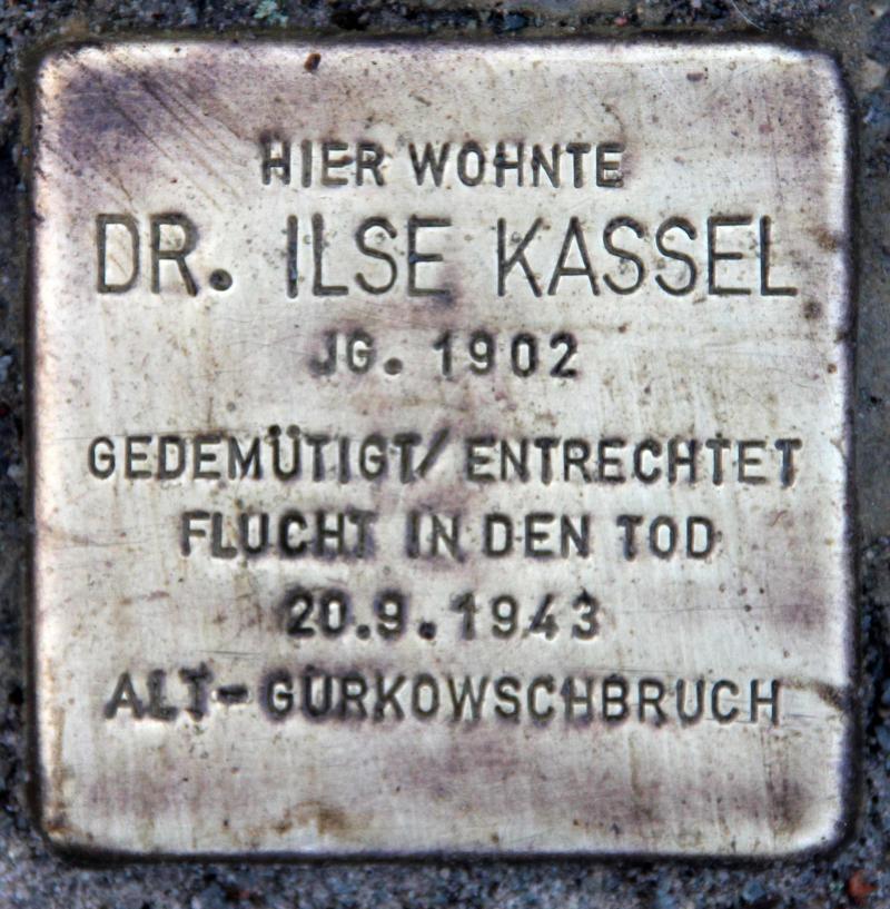 Stolperstein für Ilse Kassel.