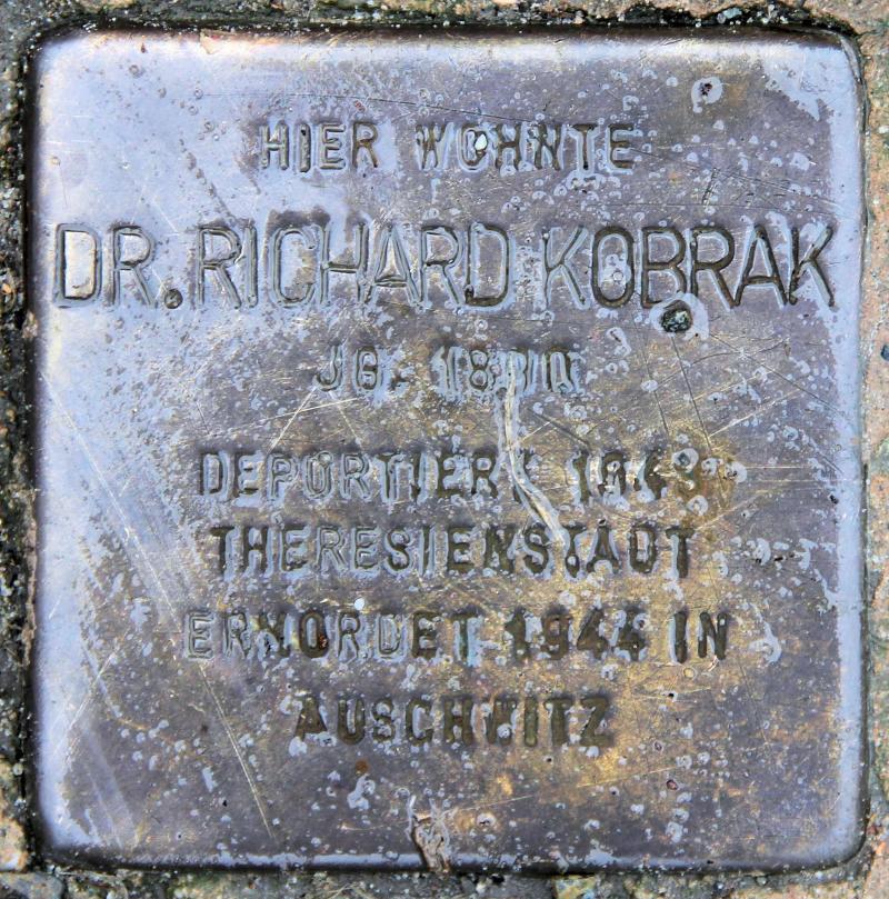 Stolperstein für Richard Kobrak.