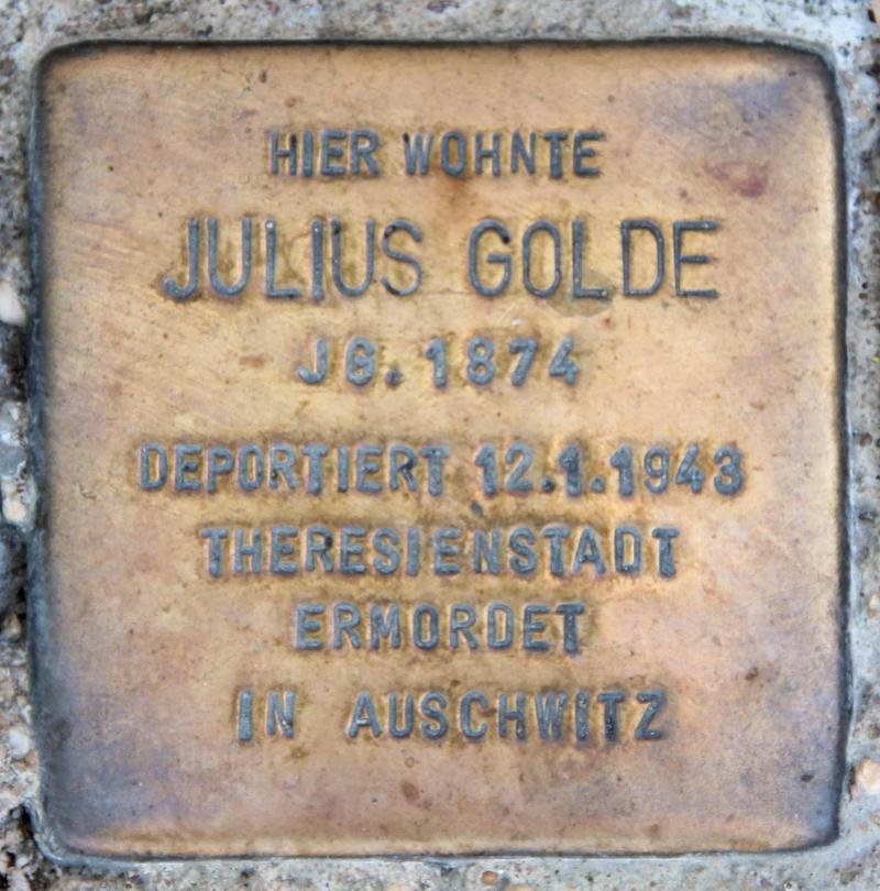 Stolperstein für Ernst Julius Golde.