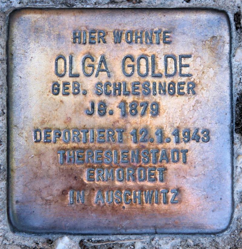Stolperstein für Olga Golde.